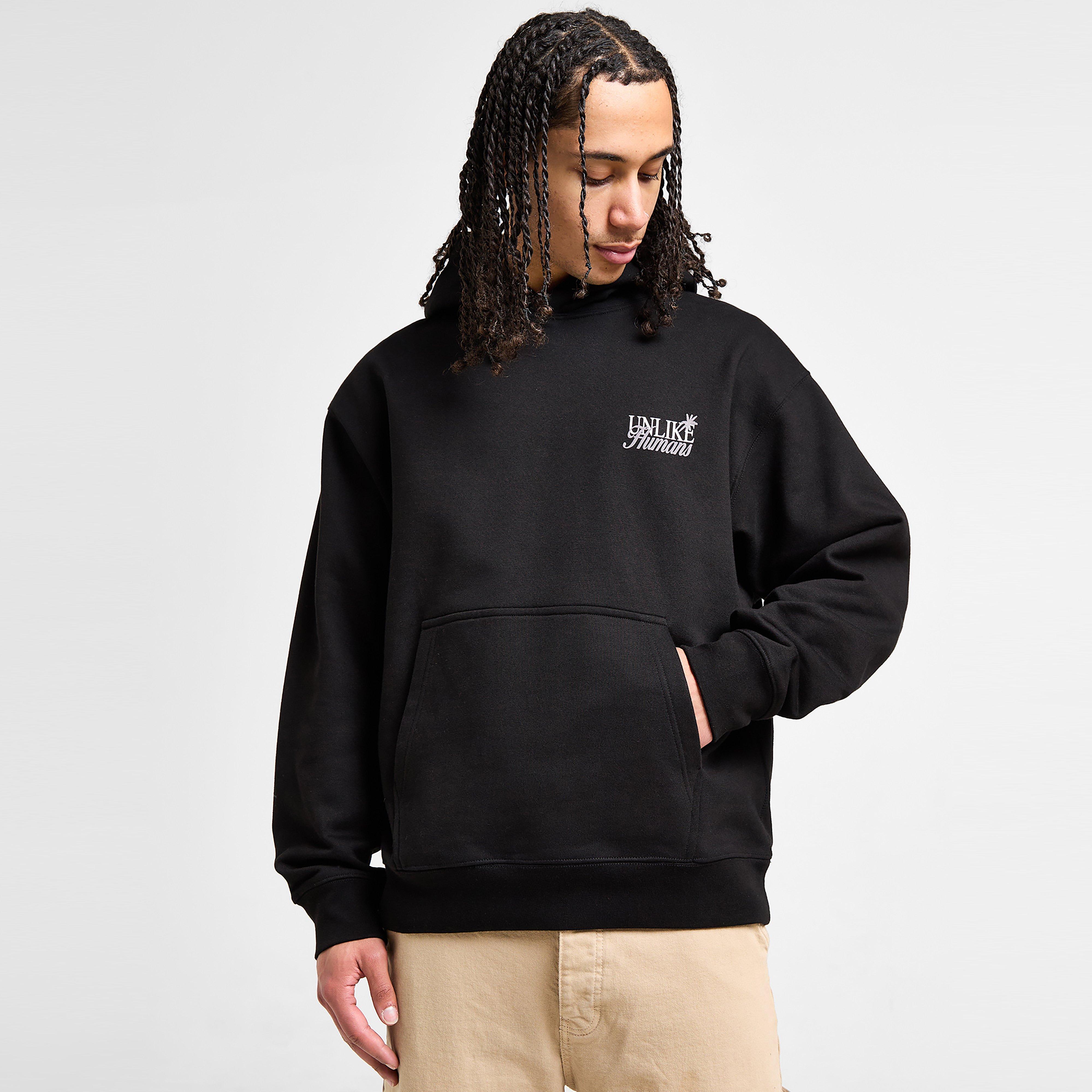 Muški gornji dio trenirke UNLIKE HUMANS VESTA S KAPULJAČOM GLOBAL HD BLK-BLK SWEATSHIR