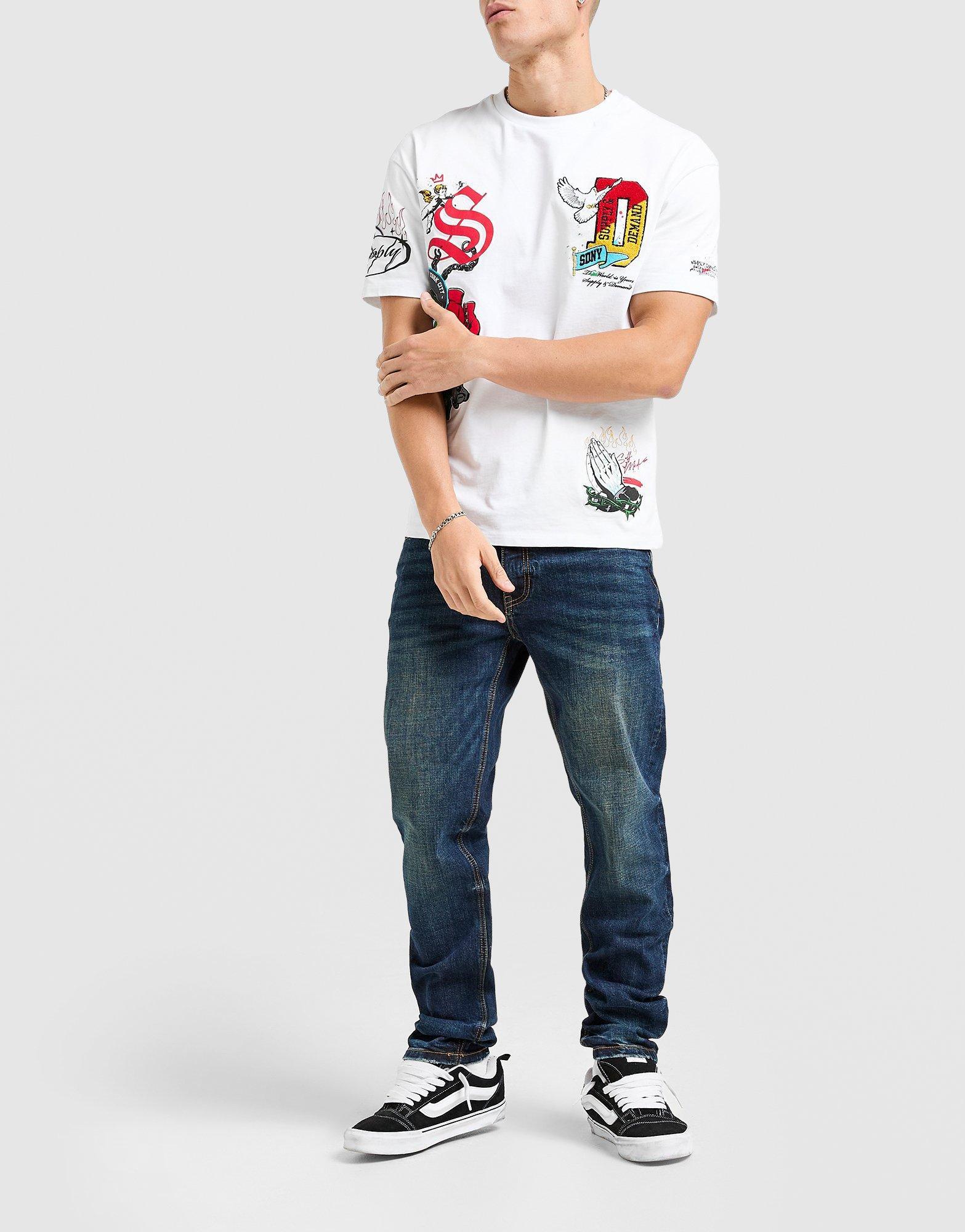 Férfi farmernadrág SUPPLY&DEMAND NADRÁG WSH CORE SLM JN DEN-INGO SUPTM17650170 Kék