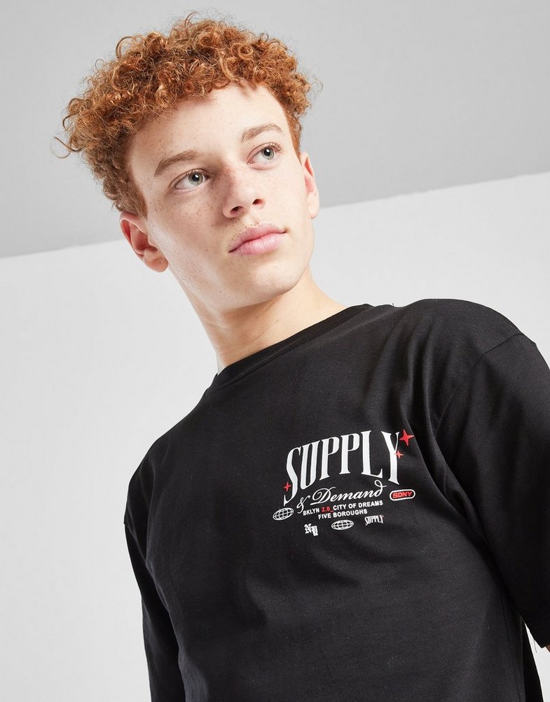 Koszulka, t-shirt dziecięcy SUPPLY&DEMAND T-SHIRT ADAMS TEE SUPTJB17519007 Czarny