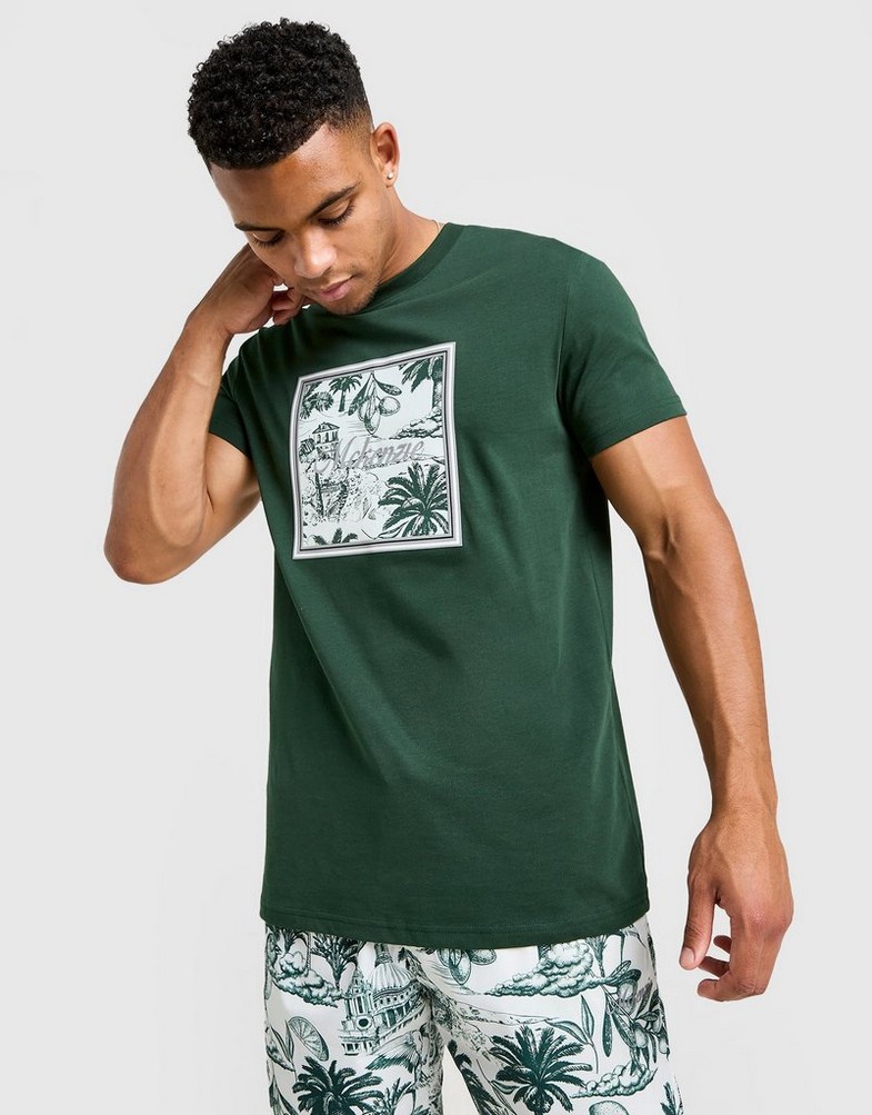 Tricou pentru bărbați MCKENZIE TRICOU COAST TEE GRN-SYM MCKTM16824524 Verde