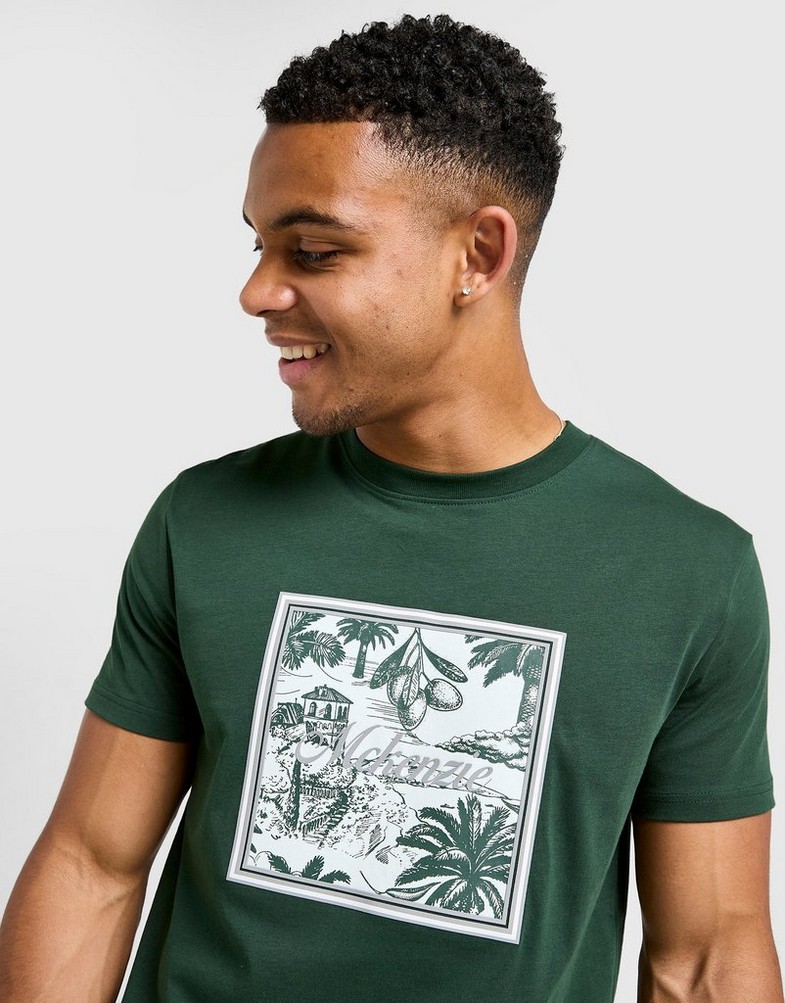 Tricou pentru bărbați MCKENZIE TRICOU COAST TEE GRN-SYM MCKTM16824524 Verde