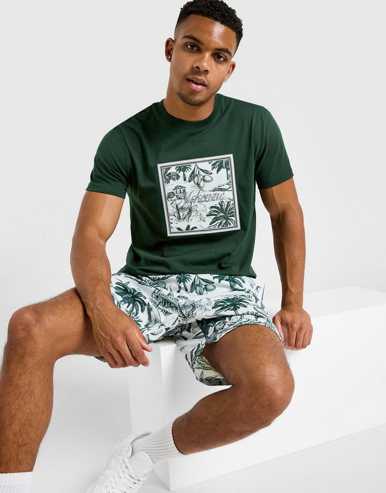 Tricou pentru bărbați MCKENZIE TRICOU COAST TEE GRN-SYM MCKTM16824524 Verde