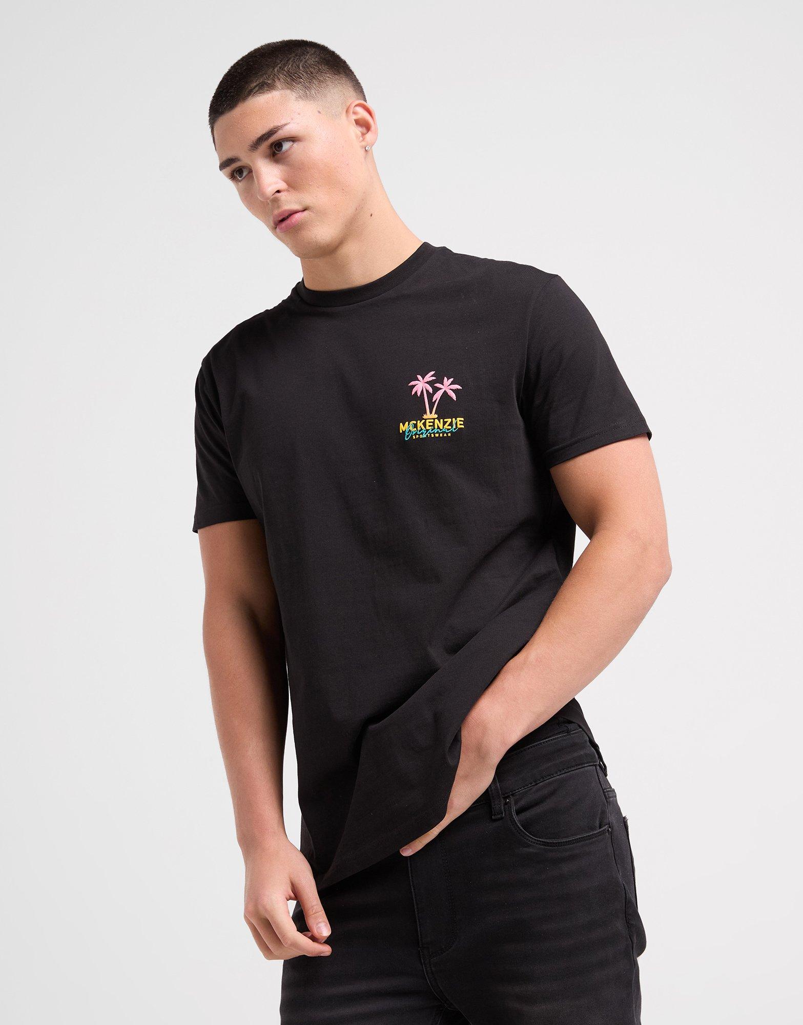 Tricou pentru bărbați MCKENZIE TRICOU STINSON TEE BLK-BLK MCKTM16775007 Negru