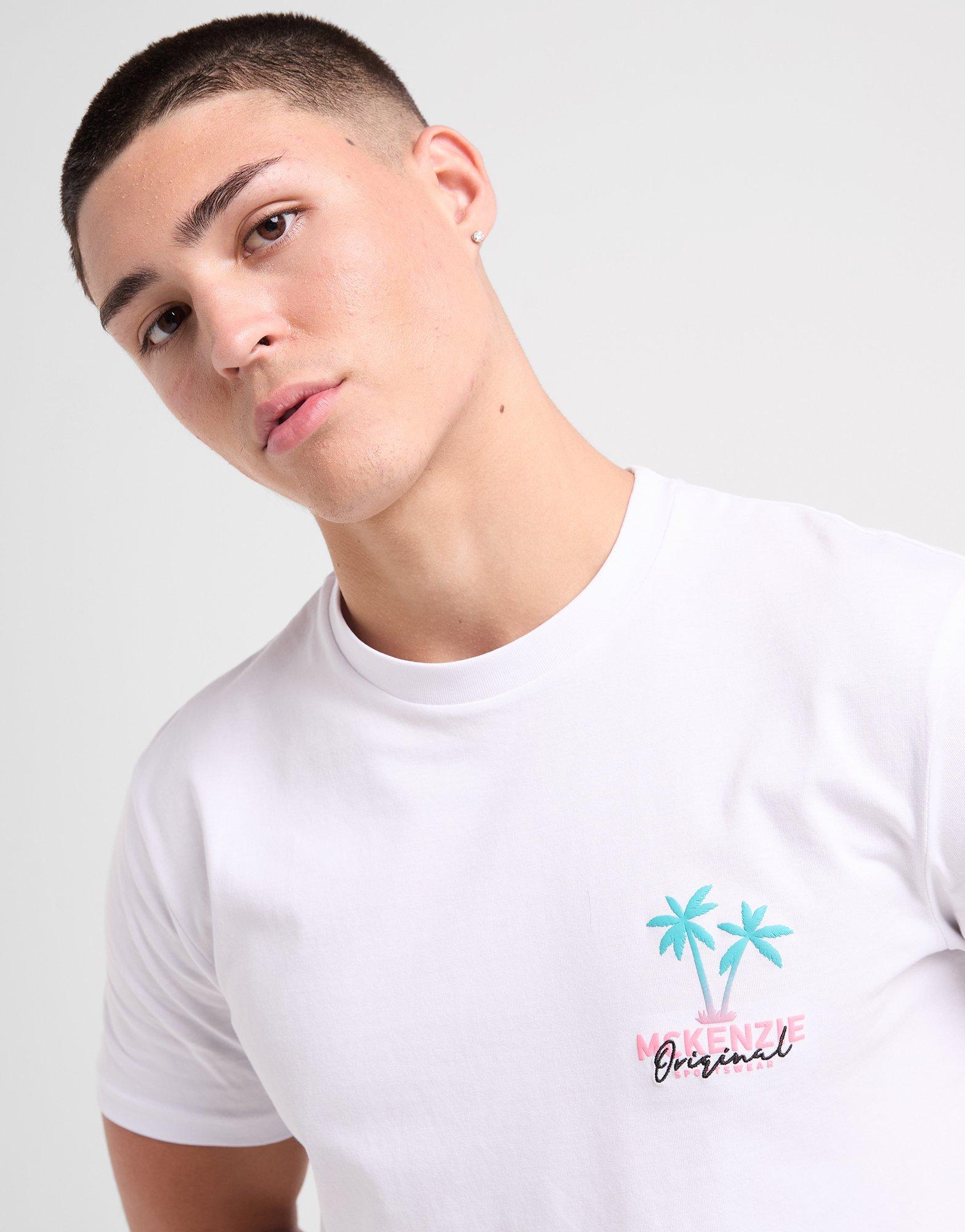 Koszulka, t-shirt męski MCKENZIE T-SHIRT STINSON TEE WHT-WHT MCKTM16775010 Biały