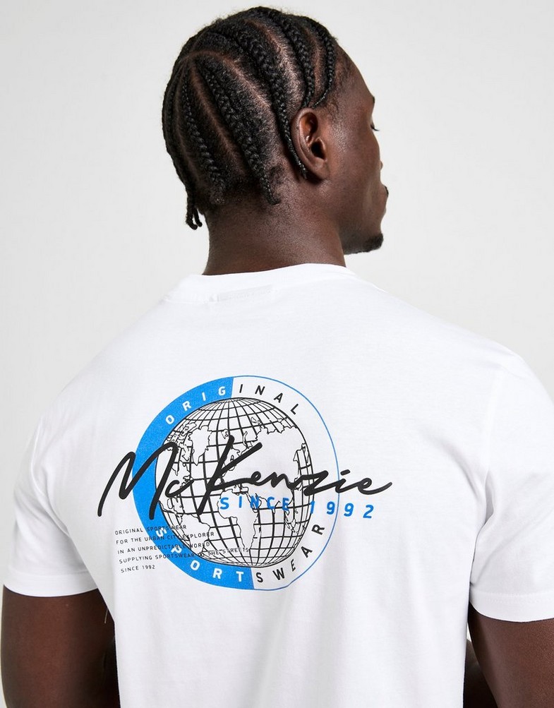 Tricou pentru bărbați MCKENZIE TRICOU GLOBE TEE WHT-WHT MCKTM16874010 Alb
