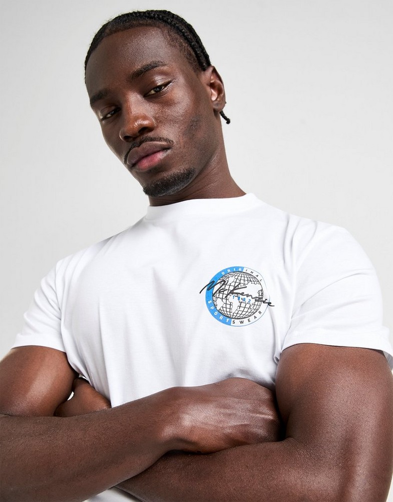 Tricou pentru bărbați MCKENZIE TRICOU GLOBE TEE WHT-WHT MCKTM16874010 Alb