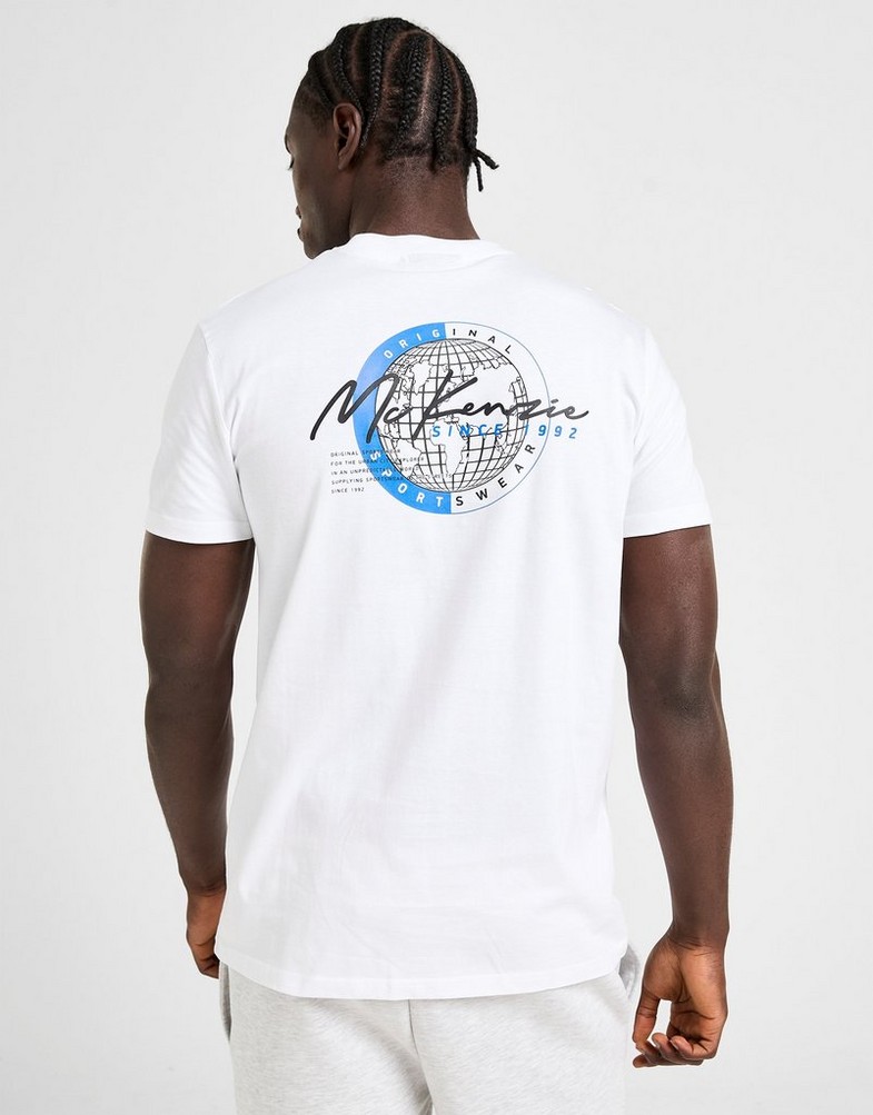 Tricou pentru bărbați MCKENZIE TRICOU GLOBE TEE WHT-WHT MCKTM16874010 Alb