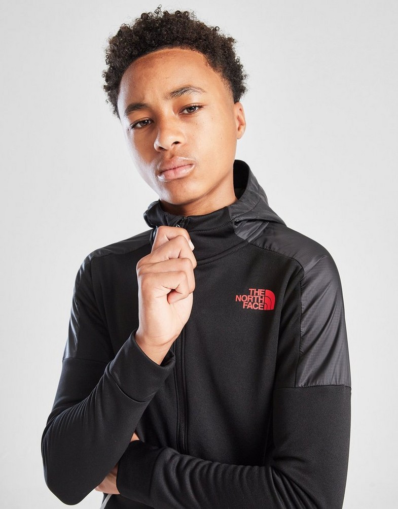 THE NORTH FACE BLUZĂ CU GLUGĂ $MITT FZ BLACK/RED NF0A8FEEJK31 Negru