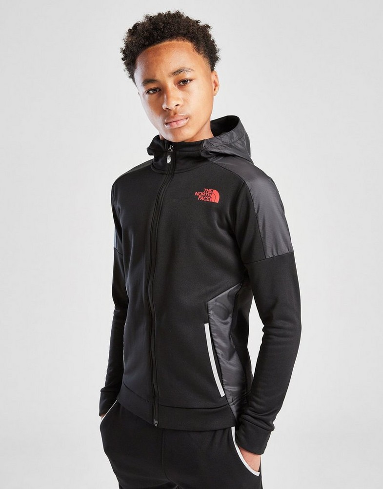 THE NORTH FACE BLUZĂ CU GLUGĂ $MITT FZ BLACK/RED NF0A8FEEJK31 Negru