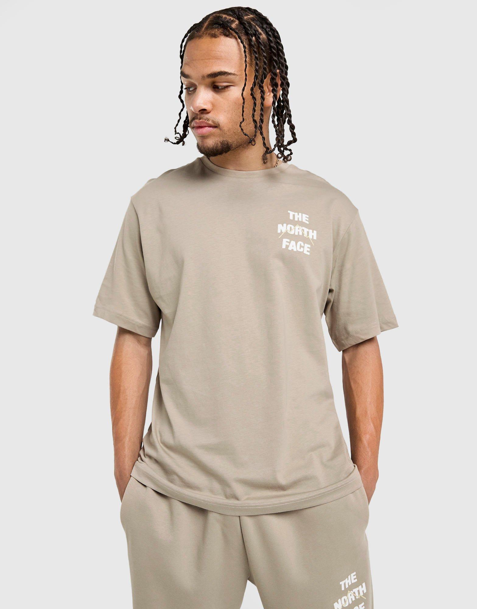 Koszulka, t-shirt męski THE NORTH FACE T-SHIRT SOBRETTA OS T MUSH NF0A8FPWBOX1 Beżowy