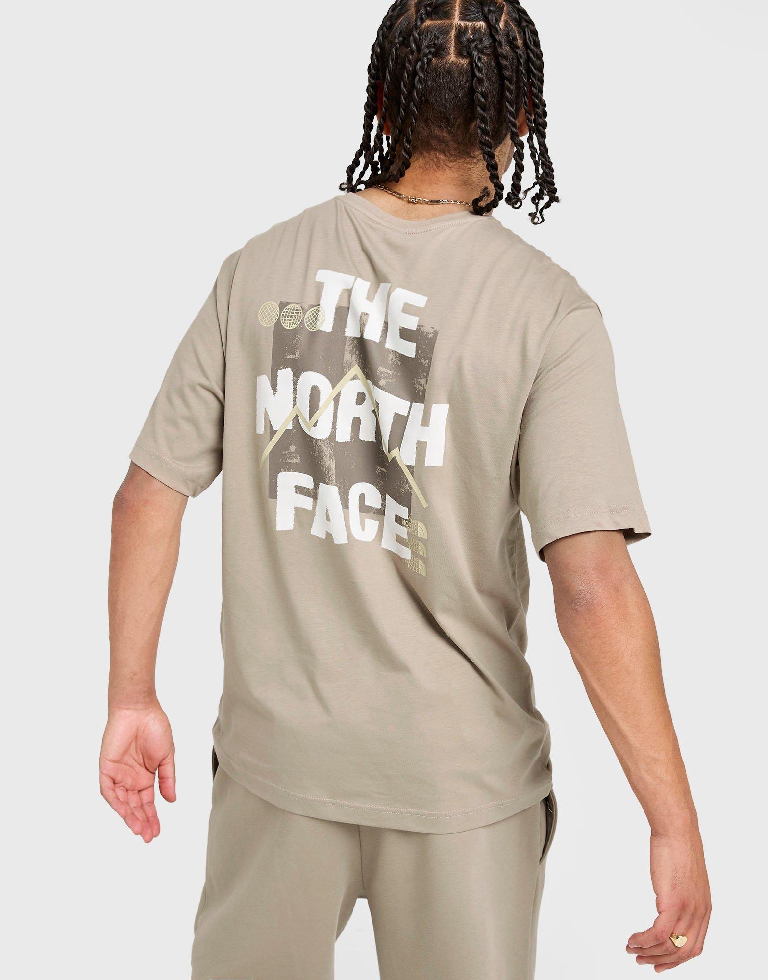 Koszulka, t-shirt męski THE NORTH FACE T-SHIRT SOBRETTA OS T MUSH NF0A8FPWBOX1 Beżowy