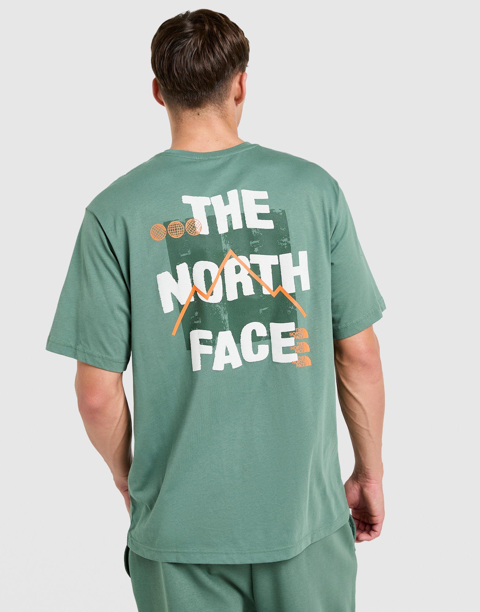 Koszulka, t-shirt męski THE NORTH FACE T-SHIRT SOBRETTA OS T DKGN NF0A8FPWHCH1 Zielony