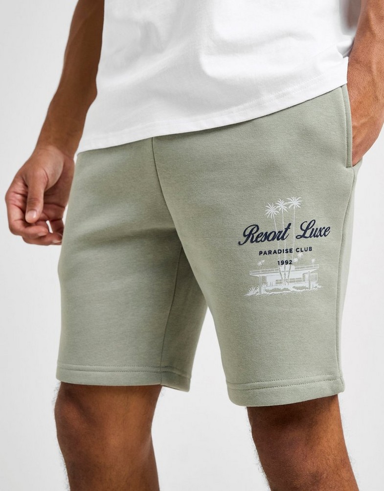 Pantaloni scurți pentru bărbați MCKENZIE PANTALONI SCURȚI RESORT FLC SHT GRY-SHDW MCKTM16864568 Verde