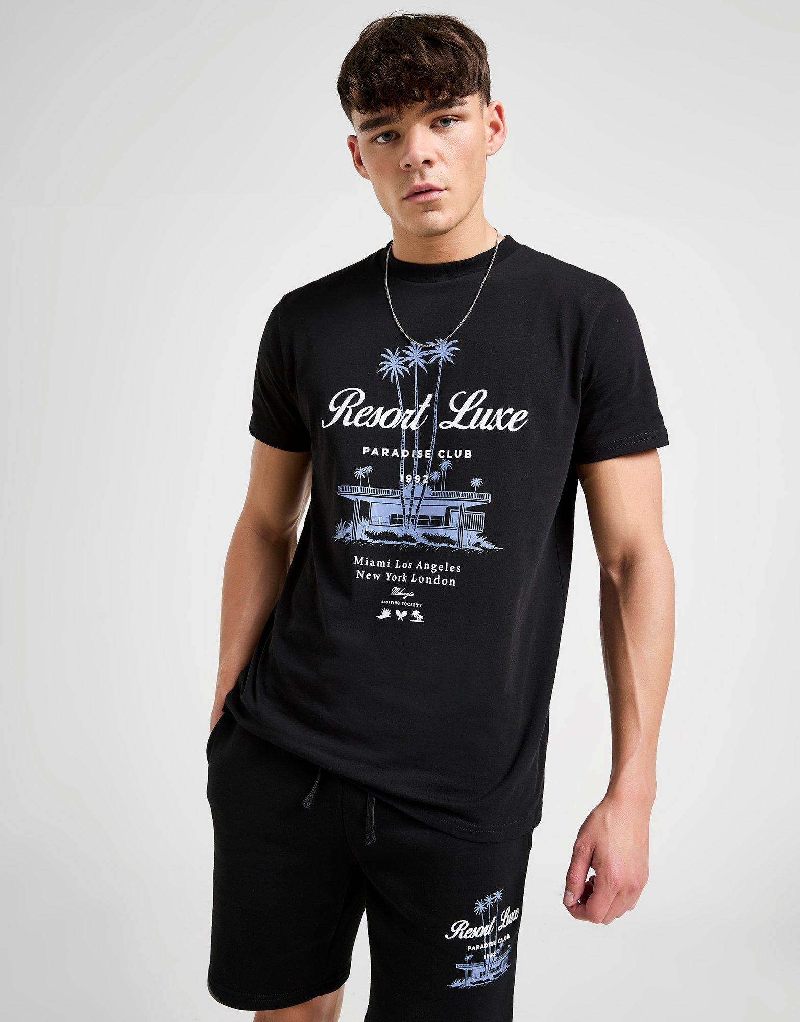 Tricou pentru bărbați MCKENZIE TRICOU RESORT TEE BLK-BLK MCKTM16865007 Negru