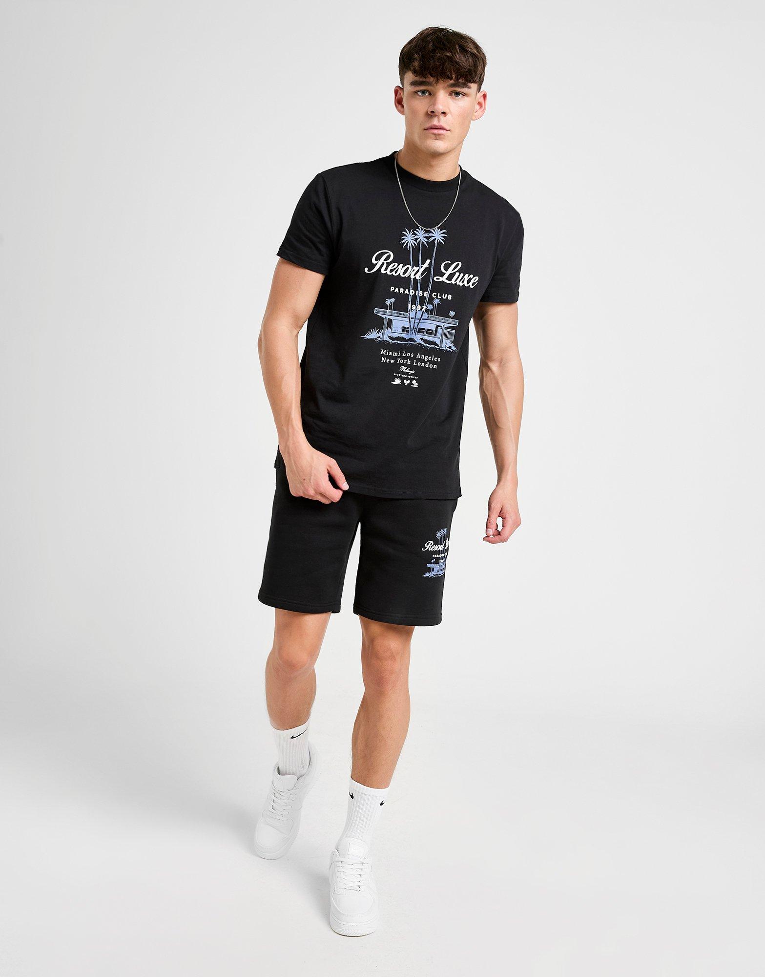 Tricou pentru bărbați MCKENZIE TRICOU RESORT TEE BLK-BLK MCKTM16865007 Negru