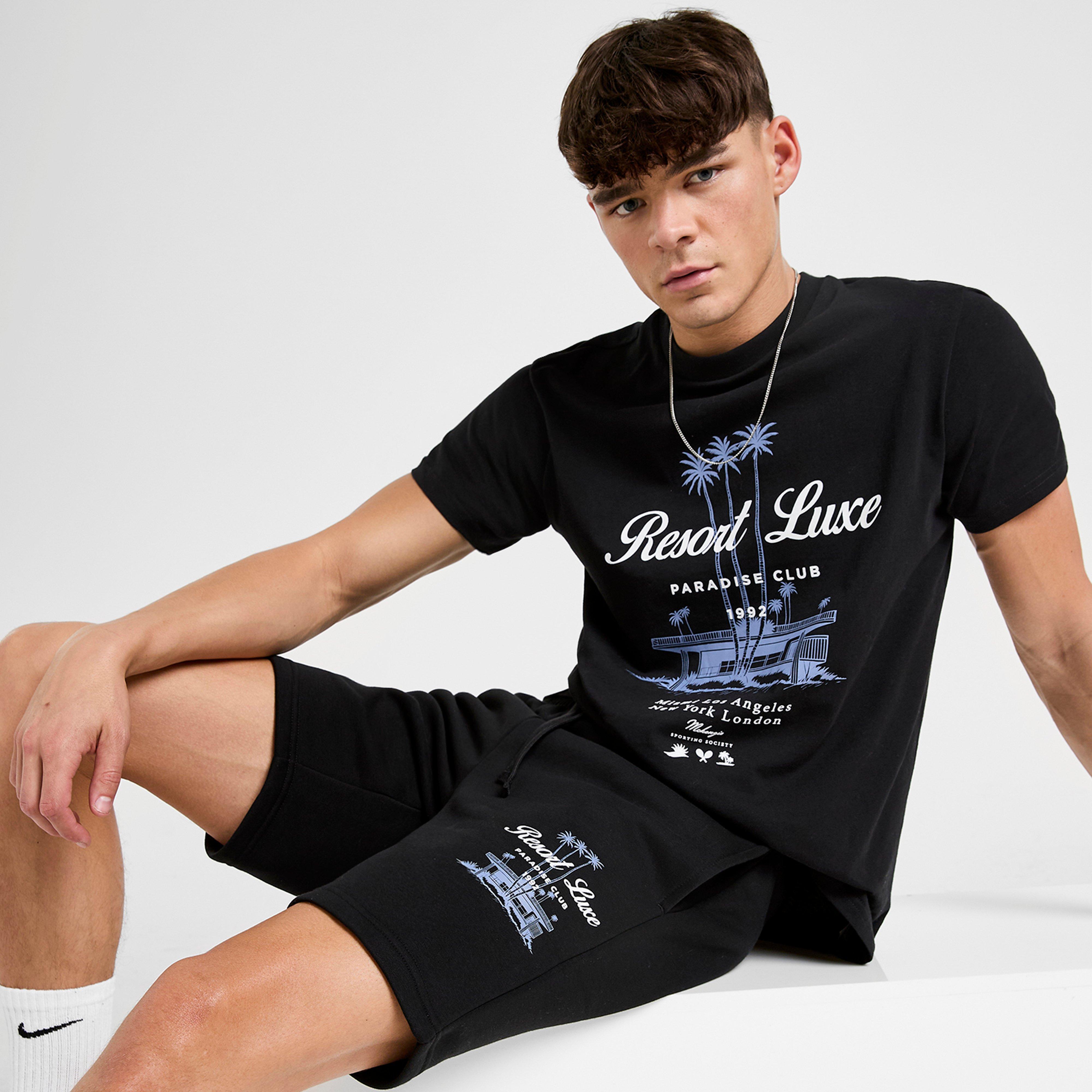 Férfi rövidnadrág MCKENZIE RÖVIDNADRÁG RESORT FLC SHT BLK-BLK