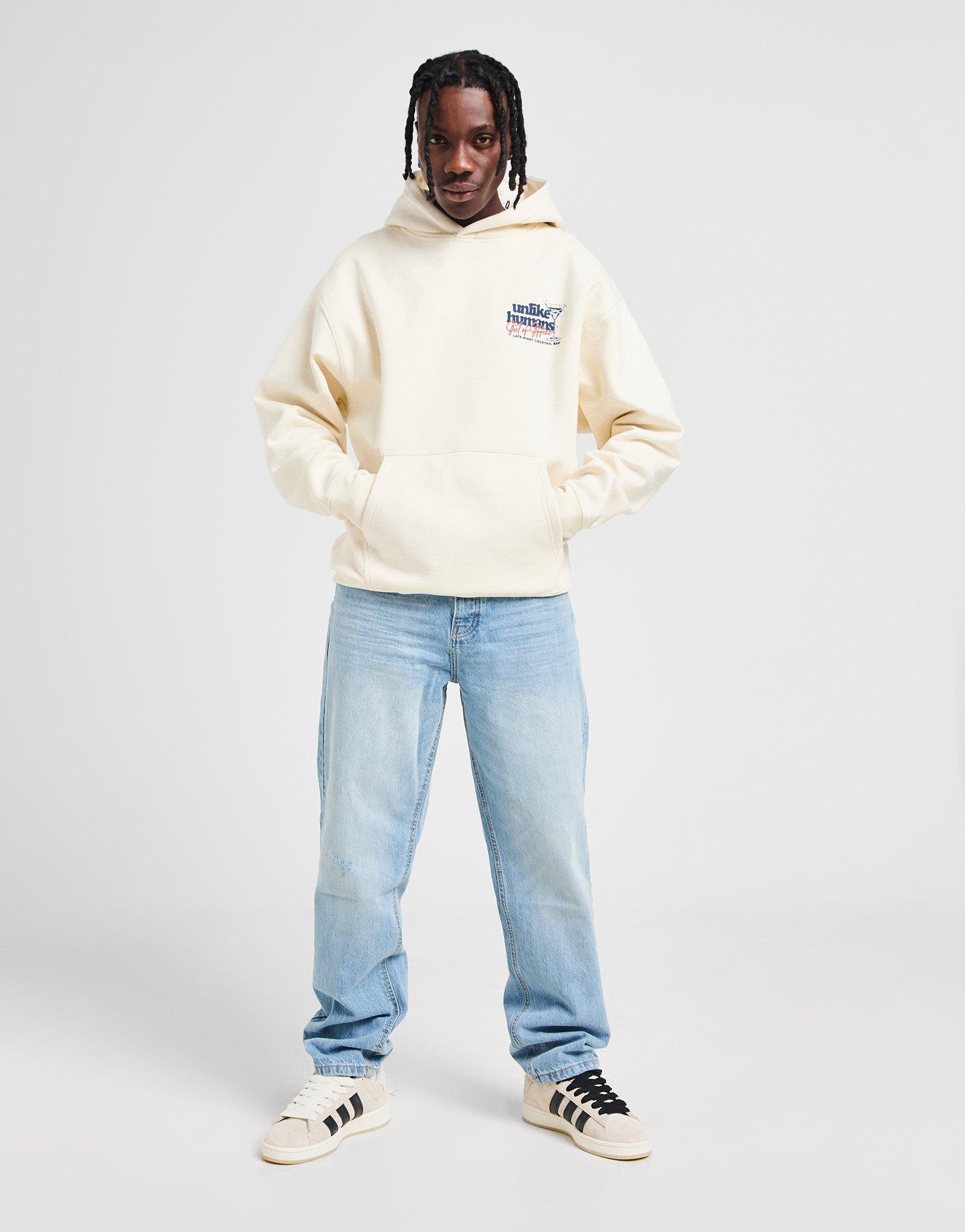 Férfi pulóverek UNLIKE HUMANS PULÓVER KAPUCNIS COCKTAIL HD BGE-TOF SWEATSHIR ULHTM10224104 Bézs