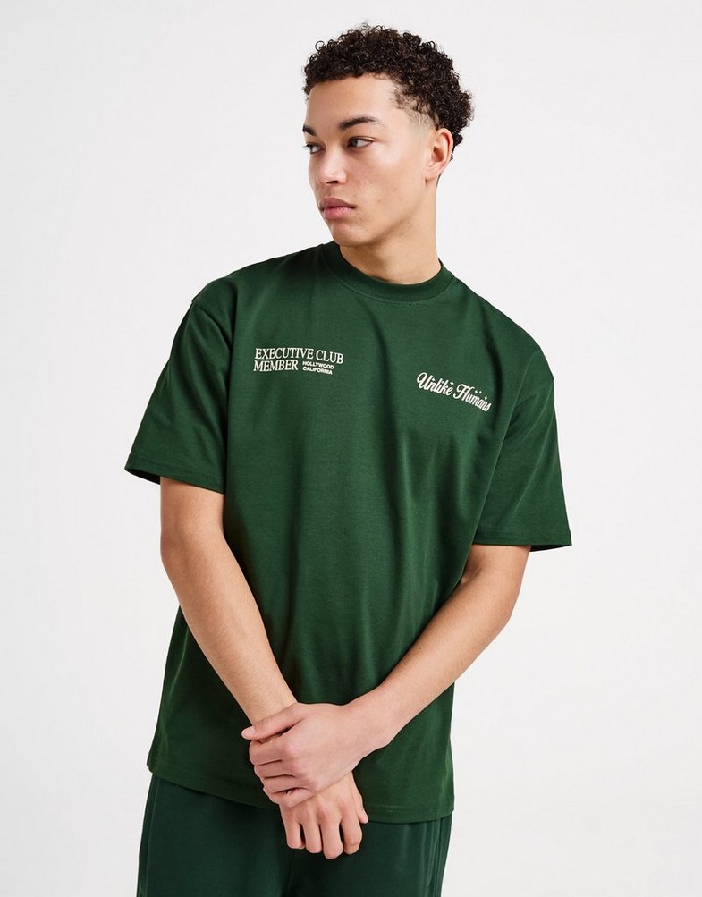 Tricou pentru bărbați UNLIKE HUMANS TRICOU FREMONT TEE GRN-MVW ULHTM10218533 Verde