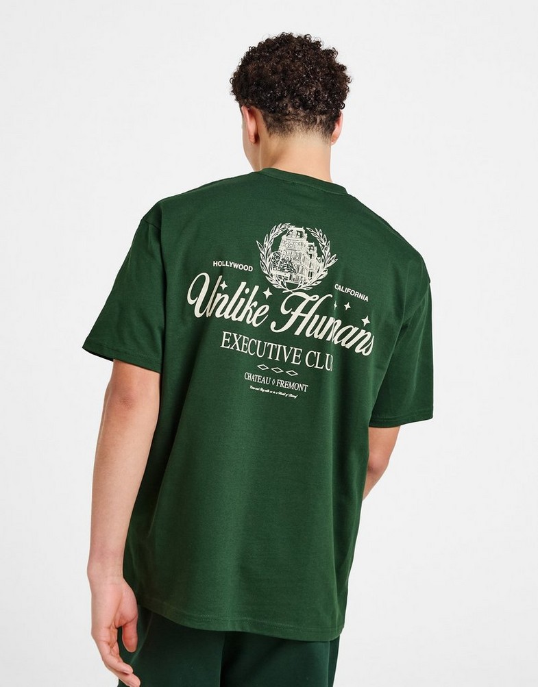 Tricou pentru bărbați UNLIKE HUMANS TRICOU FREMONT TEE GRN-MVW ULHTM10218533 Verde