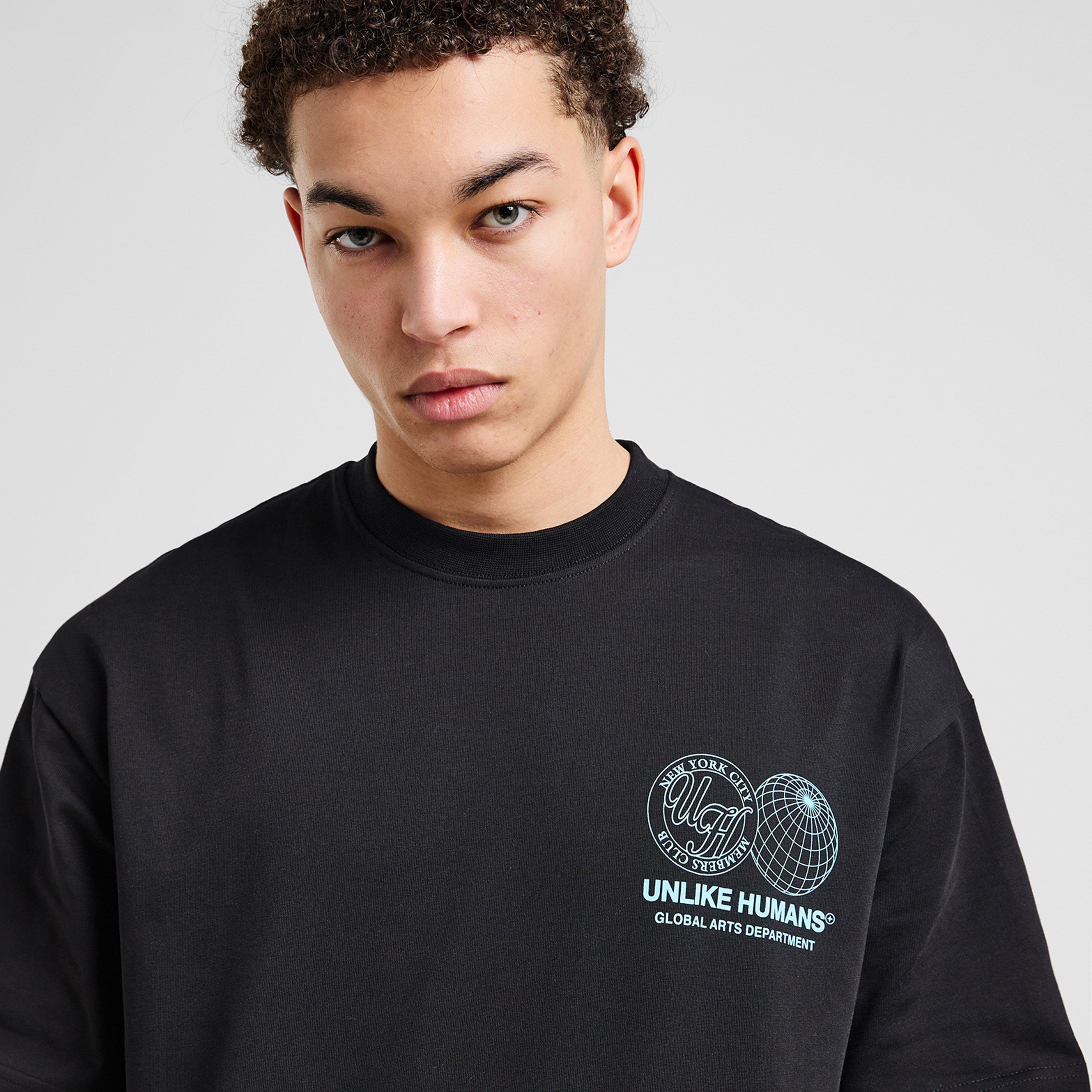 Muški T-shirt UNLIKE HUMANS T-SHIRT WIRED TEE BLK-BLK