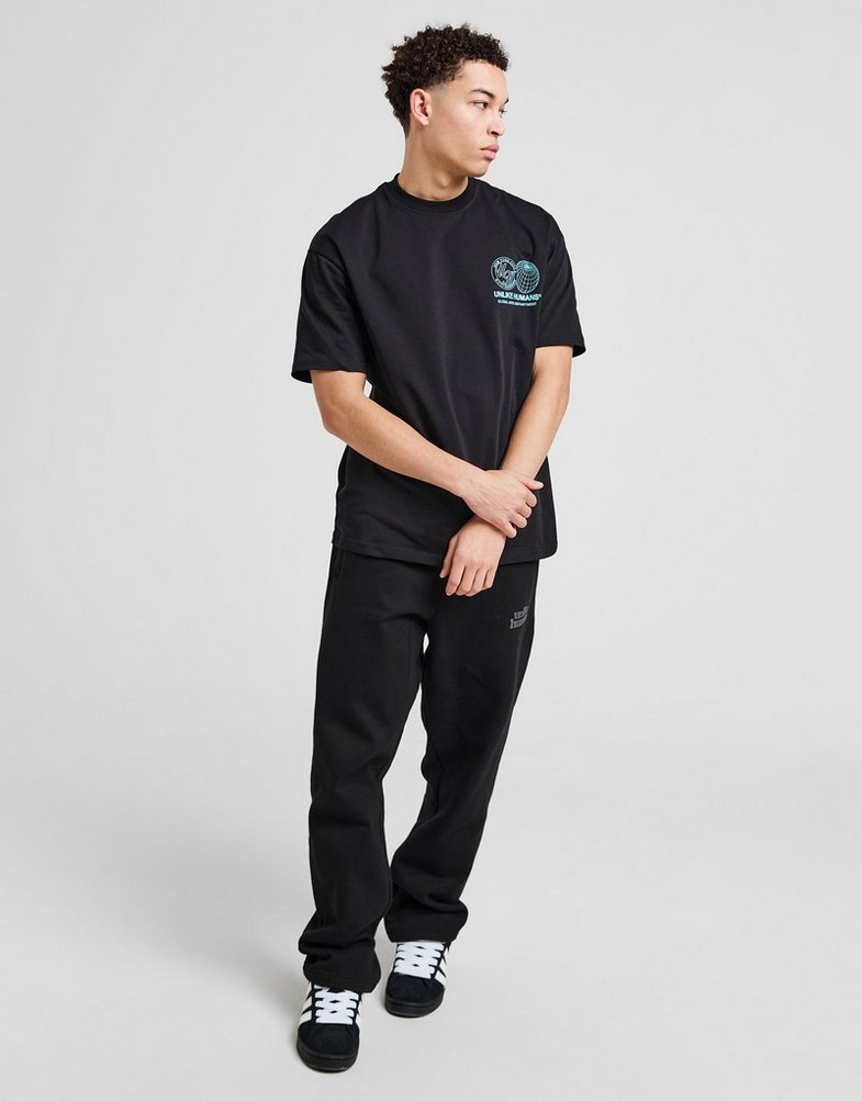 Tricou pentru bărbați UNLIKE HUMANS TRICOU WIRED TEE BLK-BLK ULHTM10222007 Negru