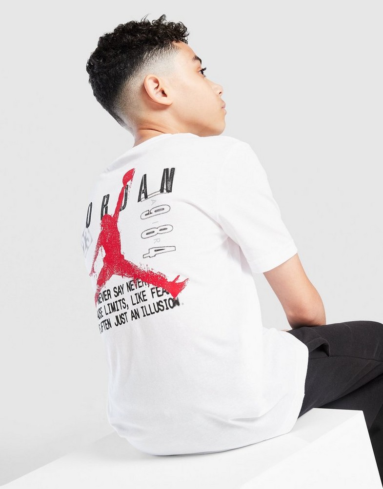 Дитячі футболки JORDAN ФУТБОЛКА JRDN STAMP TEE WHT B 95F248-001 Білий