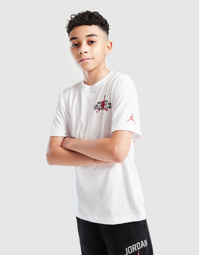 Дитячі футболки JORDAN ФУТБОЛКА JRDN STAMP TEE WHT B 95F248-001 Білий