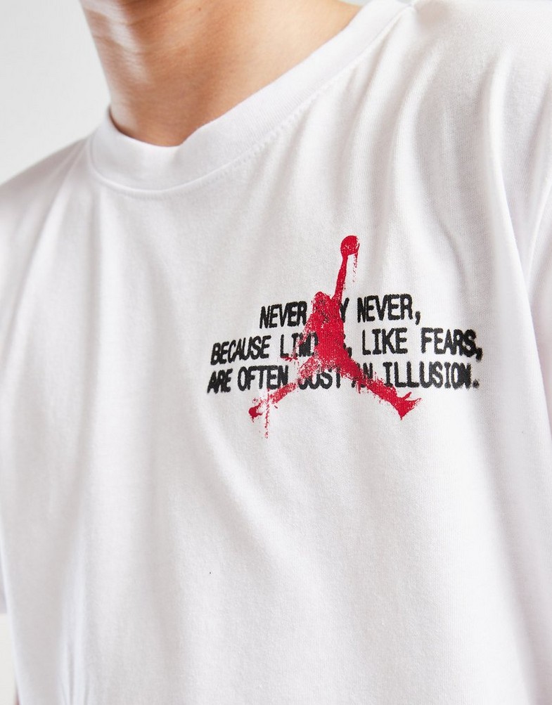 Дитячі футболки JORDAN ФУТБОЛКА JRDN STAMP TEE WHT B 95F248-001 Білий
