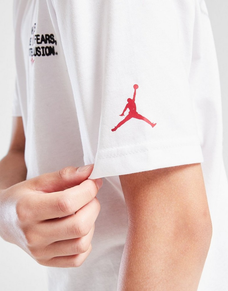 Дитячі футболки JORDAN ФУТБОЛКА JRDN STAMP TEE WHT B 95F248-001 Білий