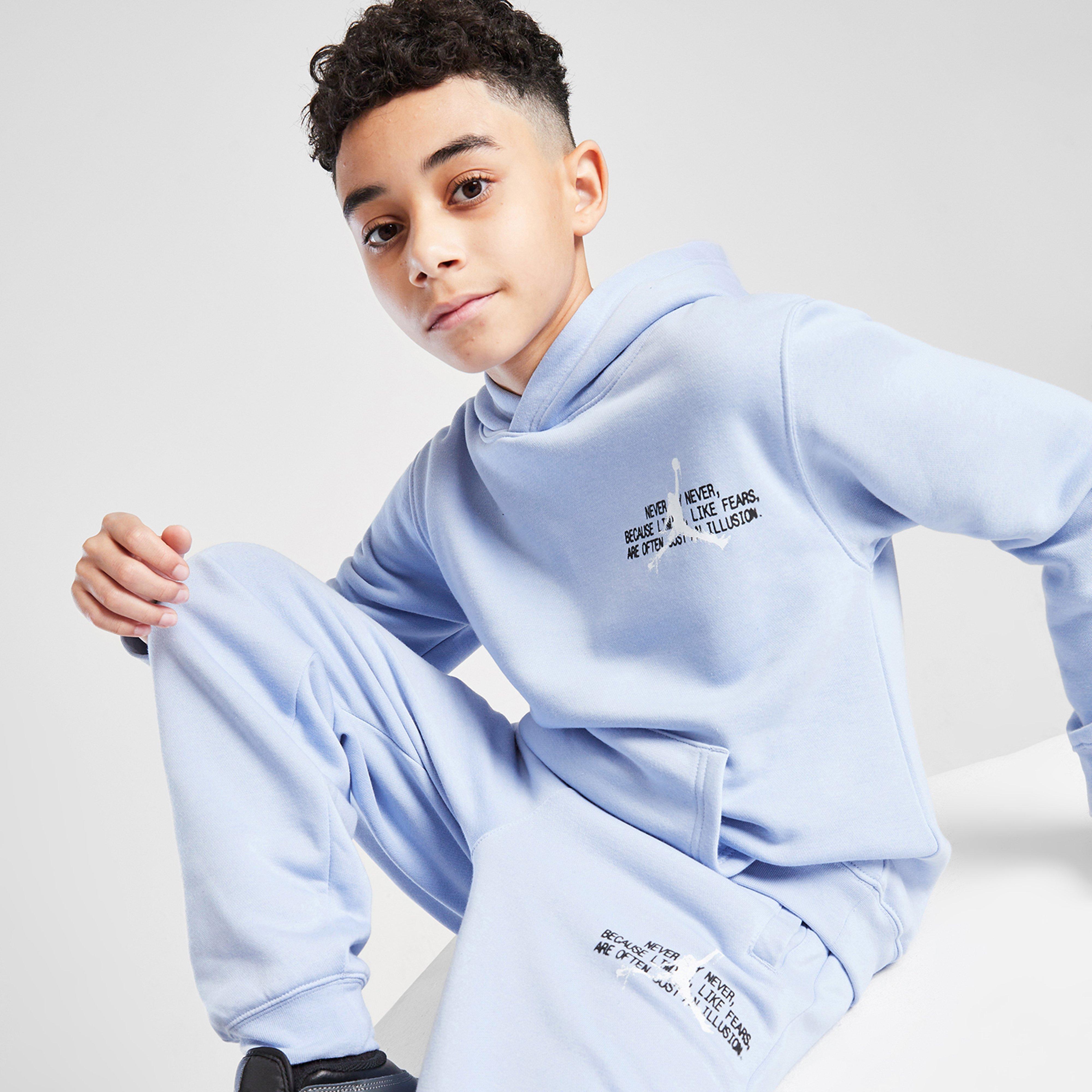 Hanorac pentru copii JORDAN BLUZĂ CU GLUGĂ JRDN STAMP HD SKY B