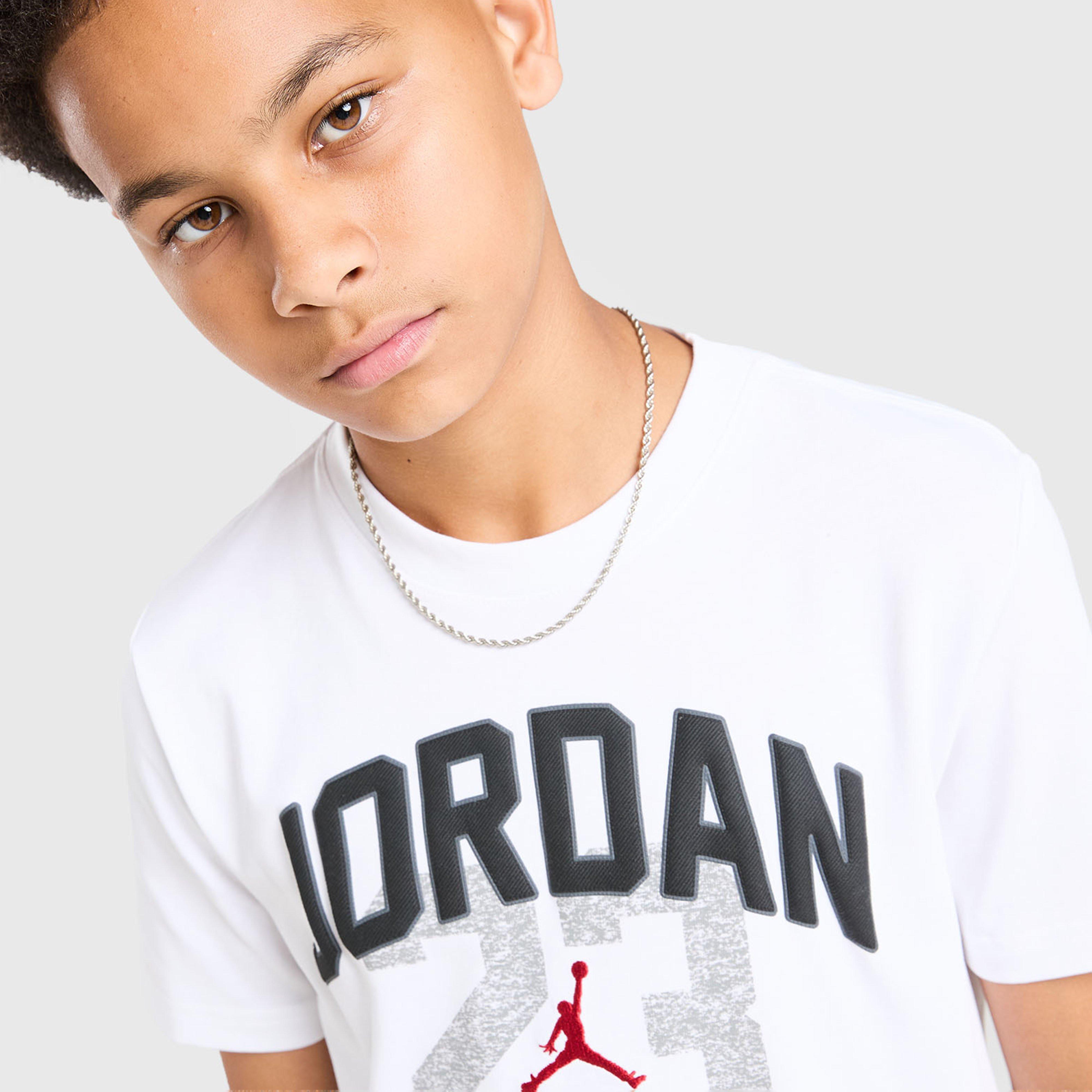 Tricou pentru copii JORDAN TRICOU JRDN HERITAGE TEE WHT B