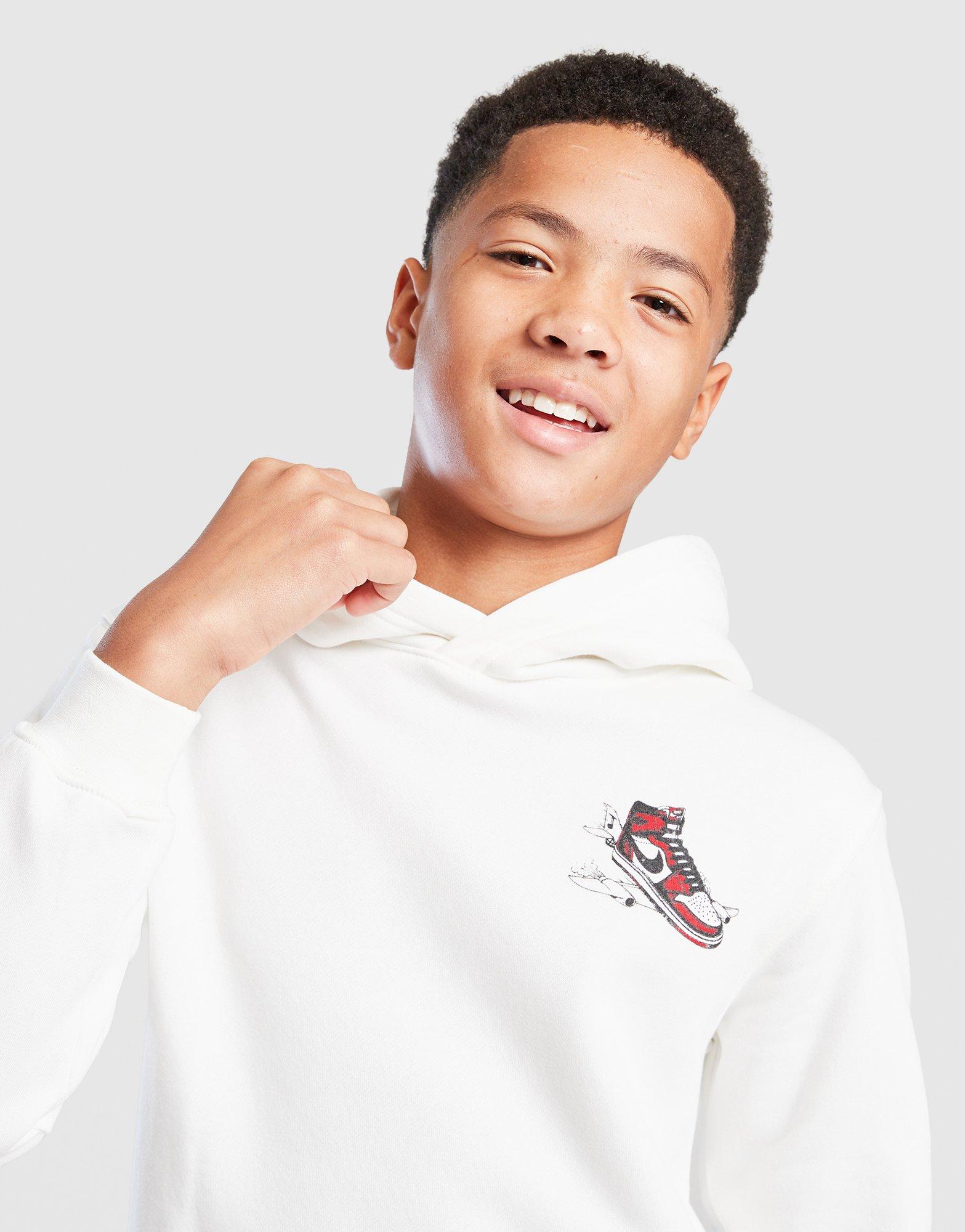 JORDAN BLUZĂ CU GLUGĂ JDN LANDED HD OFF WHITE B 95F281-782 Alb