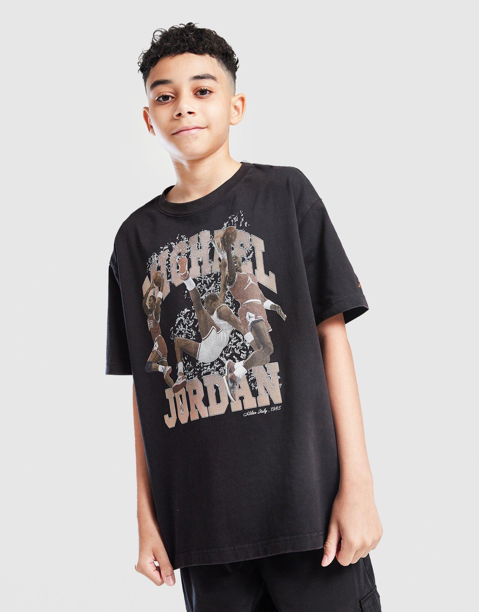 Дитячі футболки JORDAN ФУТБОЛКА MJ WSH LGO TEE BLK B 95F065-023 Чорний