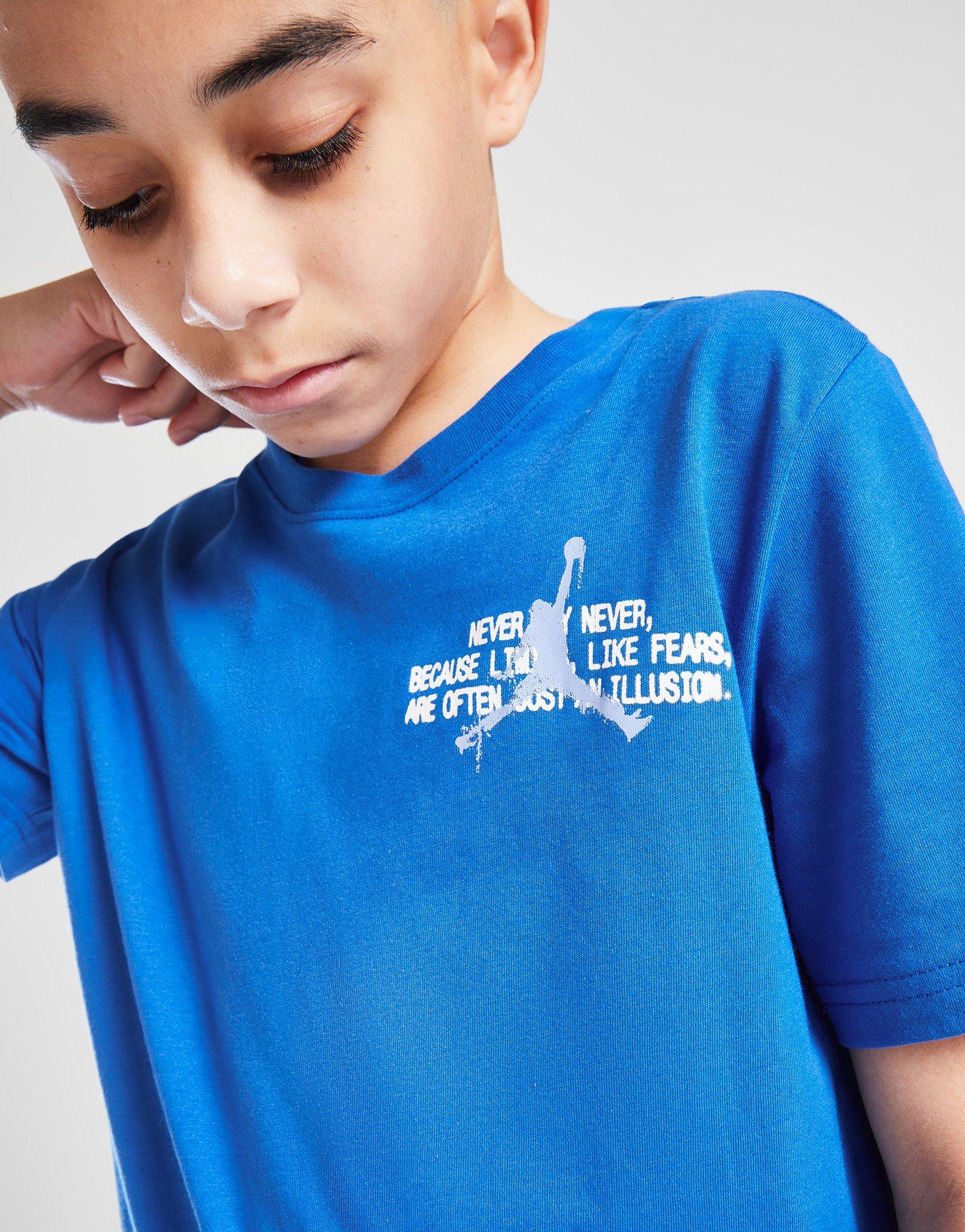 Vaikiški marškinėliai JORDAN MARŠKINĖLIAI JRDN STAMP TEE BLU B 95F248-BB7 Mėlyna