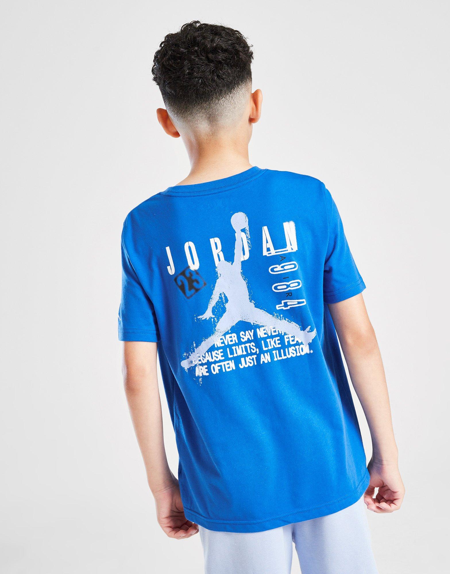 Vaikiški marškinėliai JORDAN MARŠKINĖLIAI JRDN STAMP TEE BLU B 95F248-BB7 Mėlyna