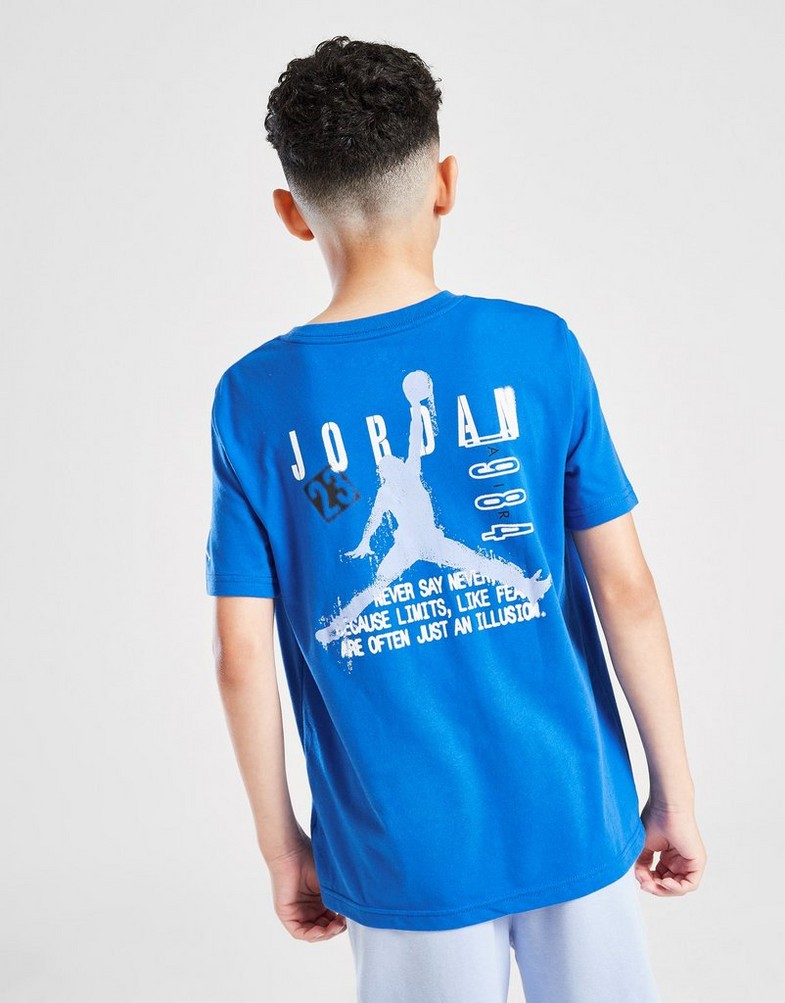 Дитячі футболки JORDAN ФУТБОЛКА JRDN STAMP TEE BLU B 95F248-BB7 Блакитний