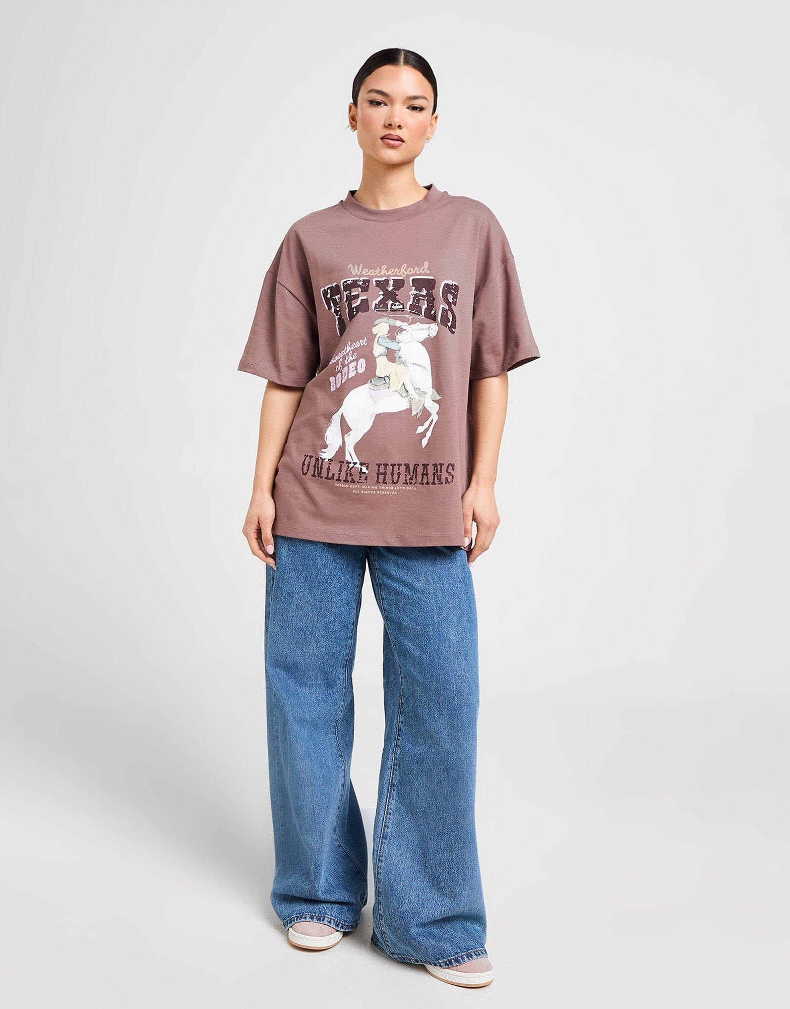 Tricou pentru femei UNLIKE HUMANS TRICOU TEXAS TSHT ULHTW10266728 Maro