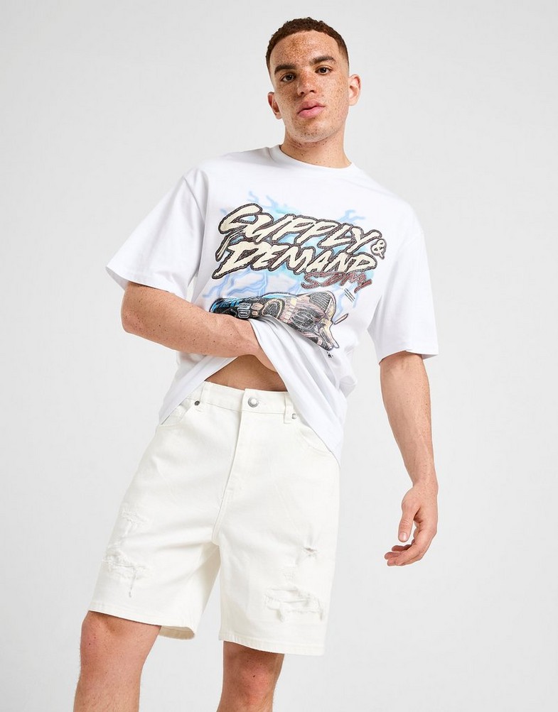 Pantaloni scurți pentru bărbați SUPPLY&DEMAND PANTALONI SCURȚI MILEA SHT WHT-WHT SUPTM17807010 Gri
