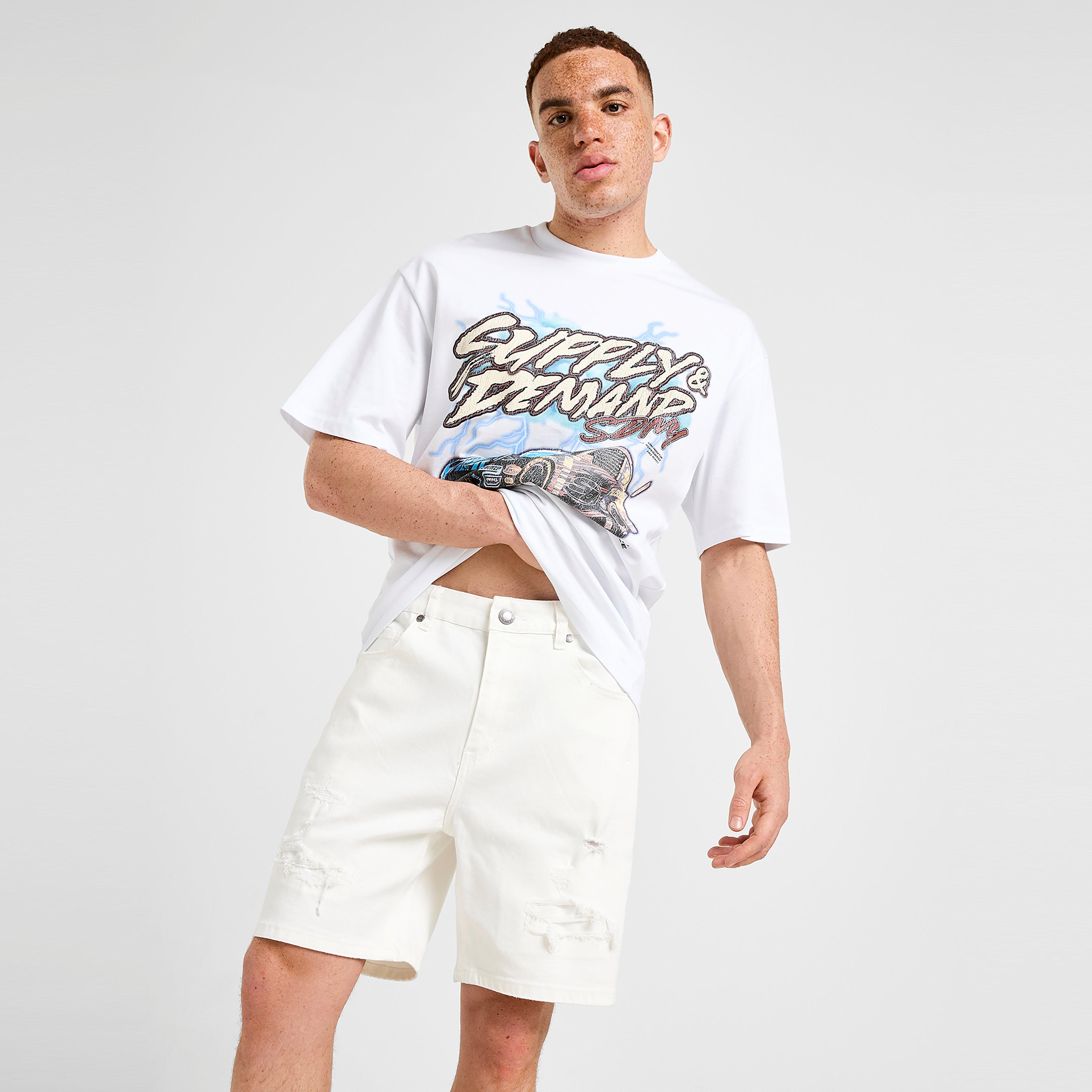 Pánske šortky SUPPLY&amp;DEMAND ŠORTKY  MILEA SHT WHT-WHT