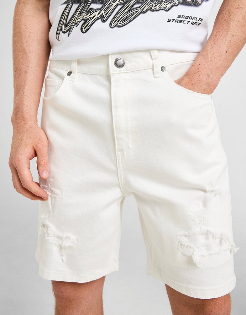 Pantaloni scurți pentru bărbați SUPPLY&DEMAND PANTALONI SCURȚI MILEA SHT WHT-WHT SUPTM17807010 Gri