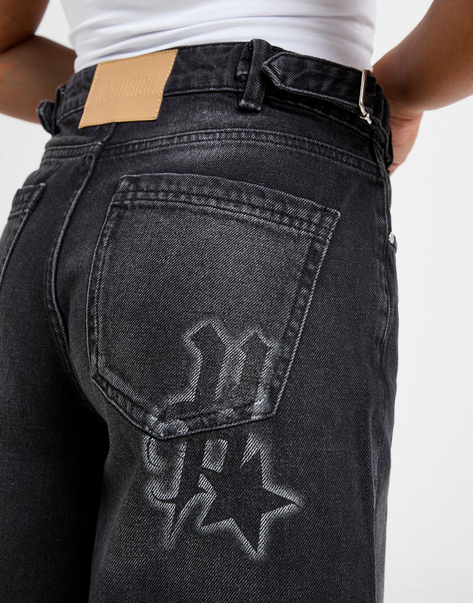 Krótkie spodenki, szorty damskie HOODRICH SZORTY DENIM SHORT BLACK HW02250230 Czarny