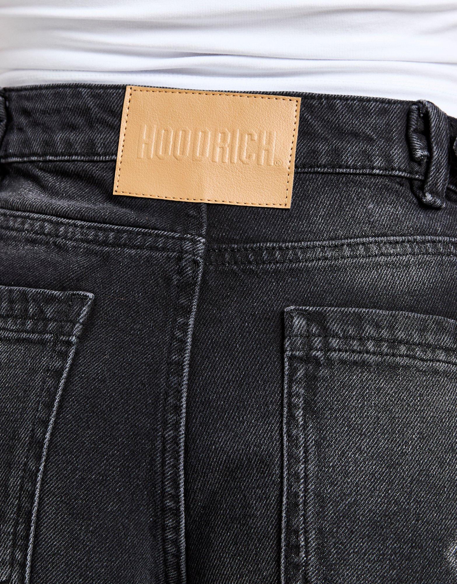 Krótkie spodenki, szorty damskie HOODRICH SZORTY DENIM SHORT BLACK HW02250230 Czarny