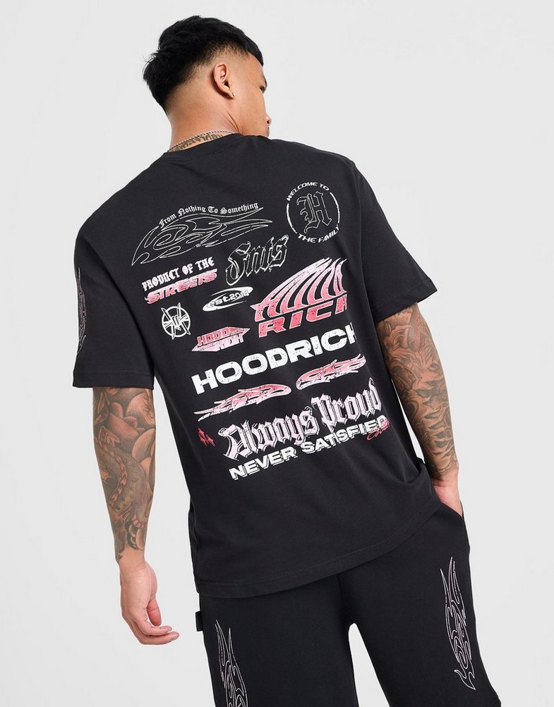 Pánske tričko HOODRICH TRIČKO CHROMA HR02250199 Černá