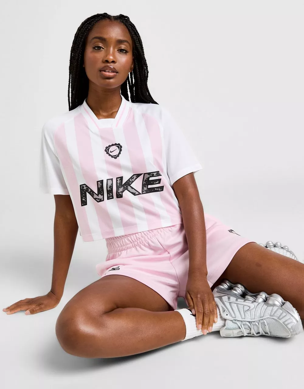 NIKE ФУТБОЛКА FTB STRPE CRP JRSY PNK/WH, фото 1 з 5