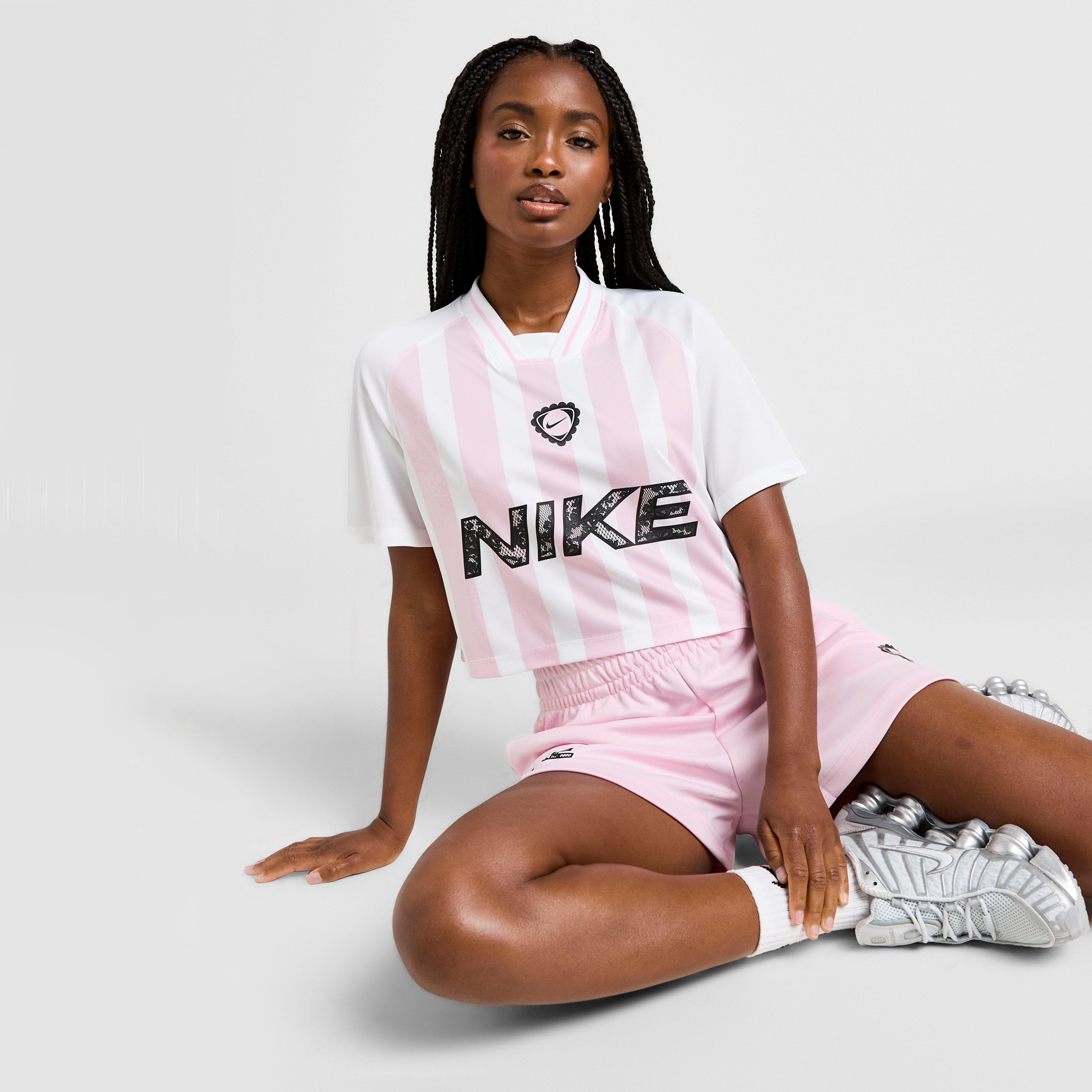 Tricou pentru femei NIKE TRICOU FTB STRPE CRP JRSY PNK/WH