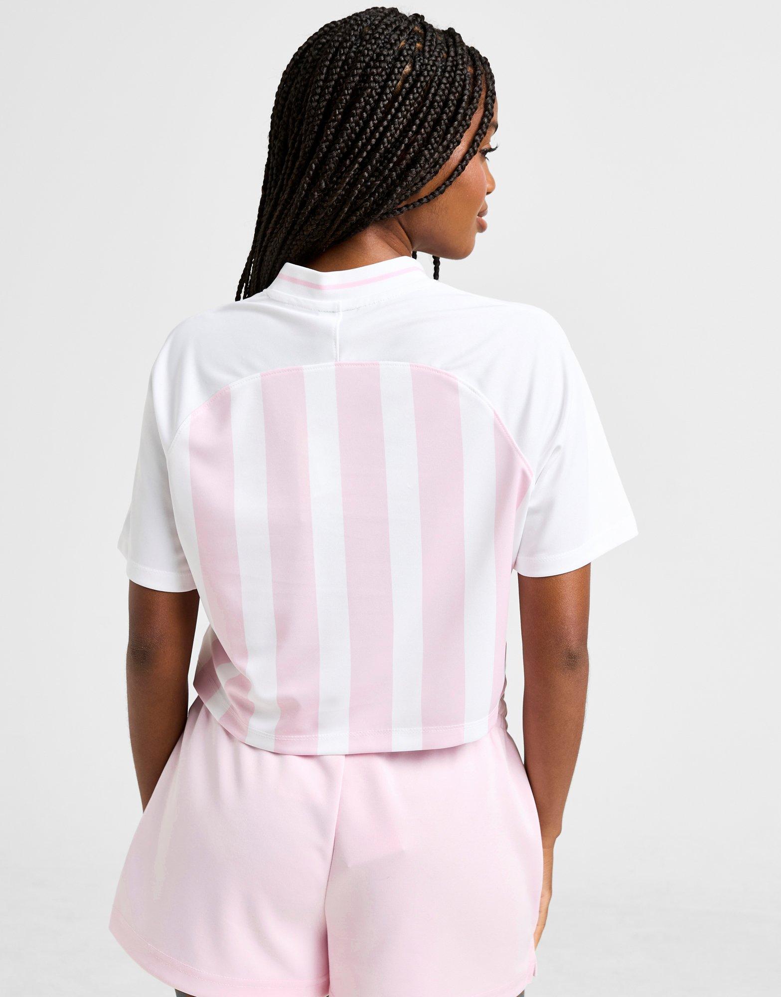 Női póló NIKE PÓLÓ FTB STRPE CRP JRSY PNK/WH IM0326-663 Rózsaszín