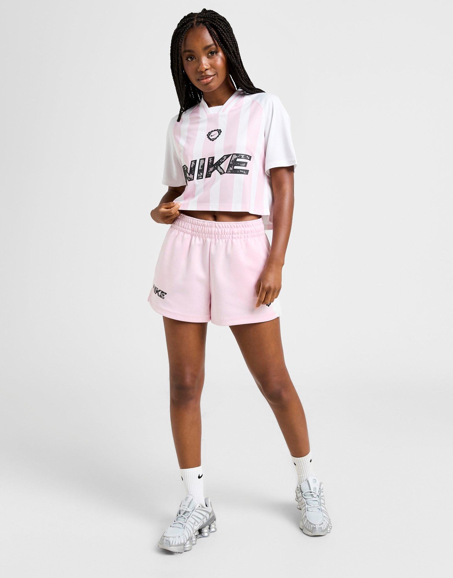 Női póló NIKE PÓLÓ FTB STRPE CRP JRSY PNK/WH IM0326-663 Rózsaszín