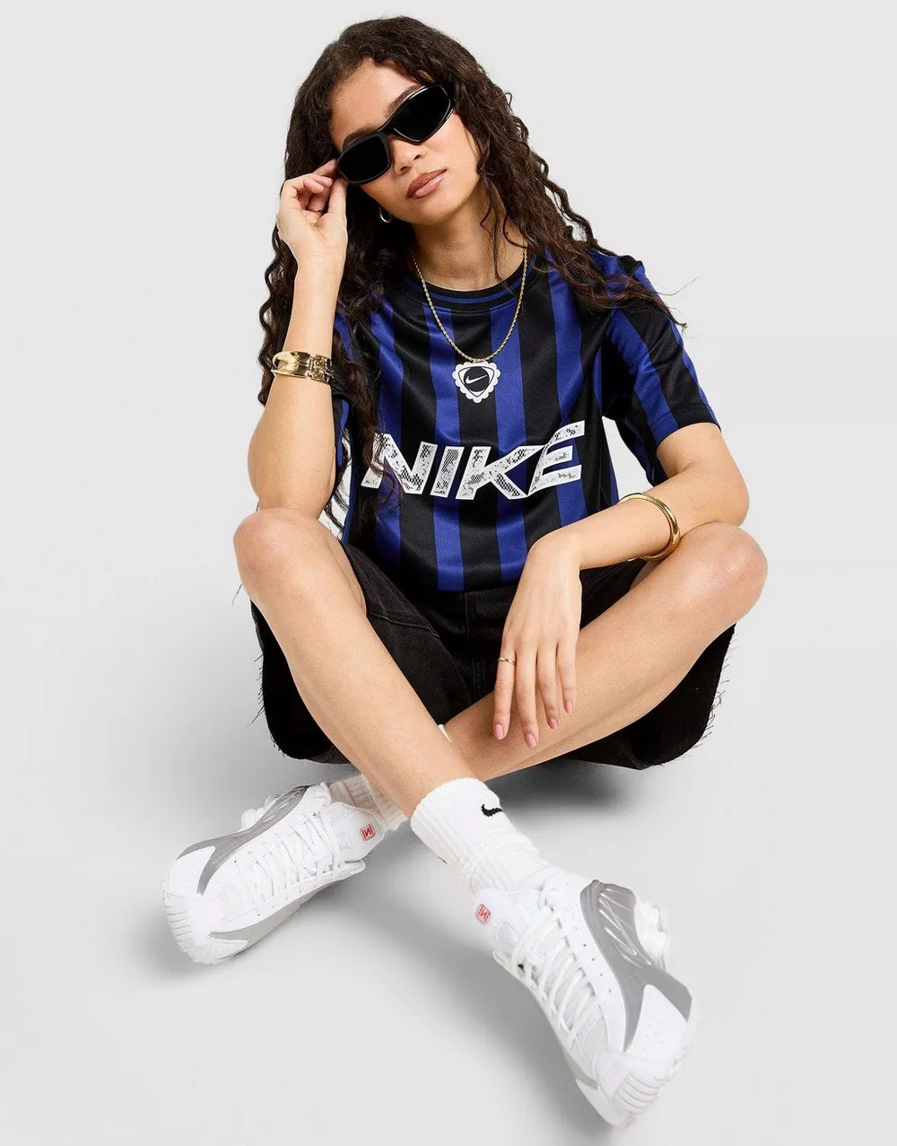 NIKE ФУТБОЛКА FTB STRPE OS JRSY BLU/BLK, фото 1 з 5