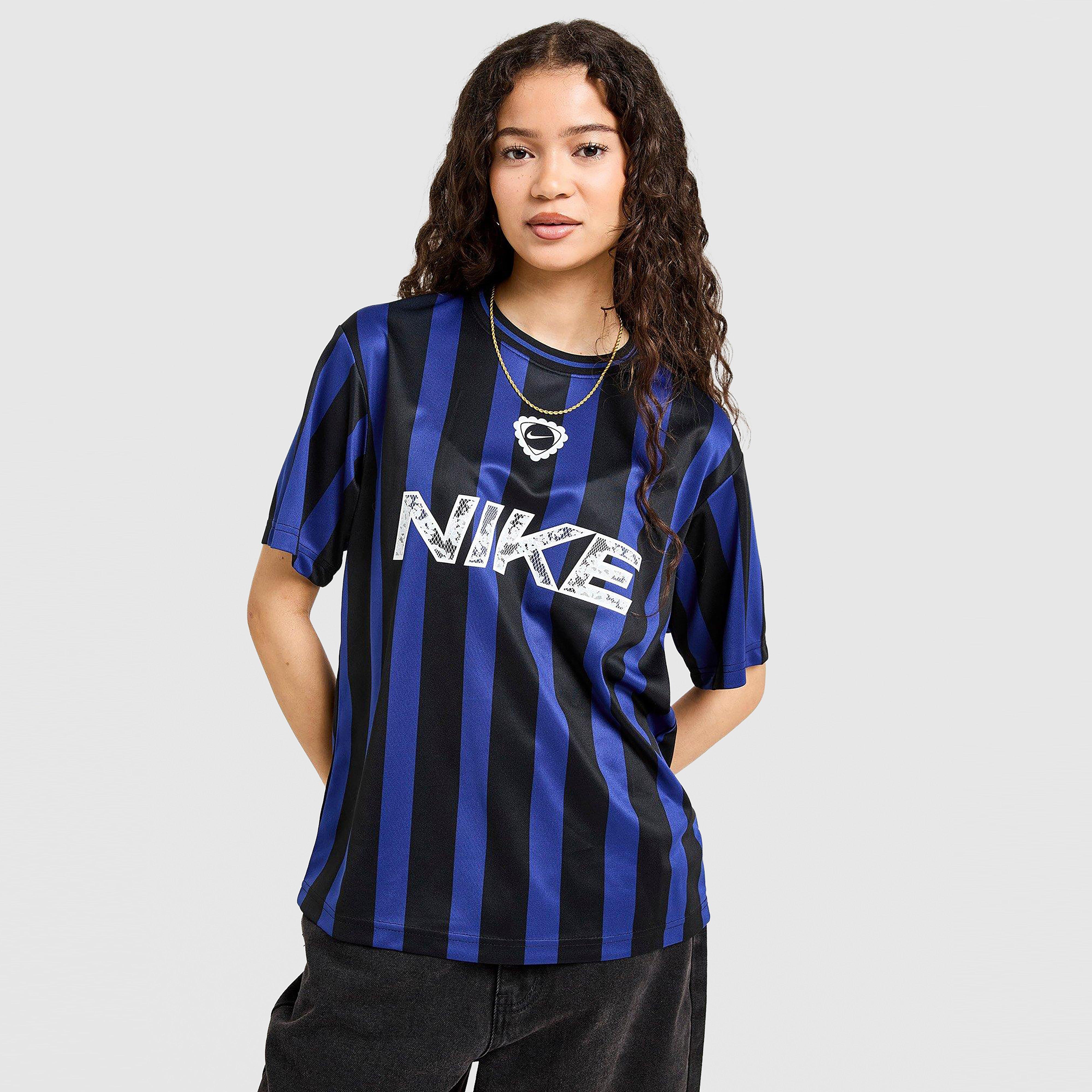 Tricou pentru femei NIKE TRICOU FTB STRPE OS JRSY BLU/BLK