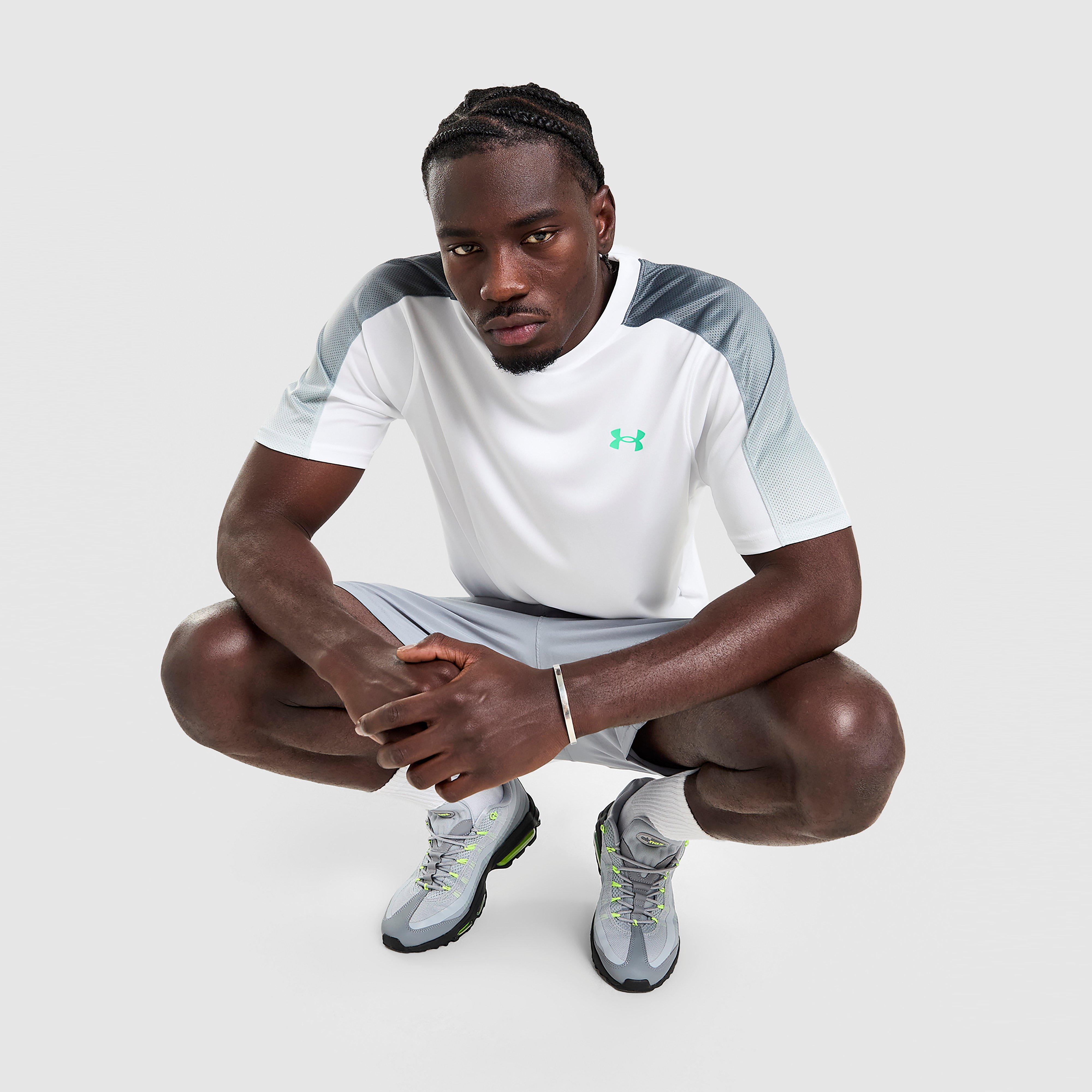 Koszulka, t-shirt męski UNDER ARMOUR T-SHIRT TECH FADE T WHT/GRN